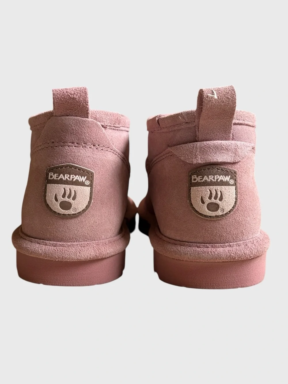 NWB Bearpaw Super Shorty Suede Ankle Boots Women's Size 7 Peony Pink Comfy NEW